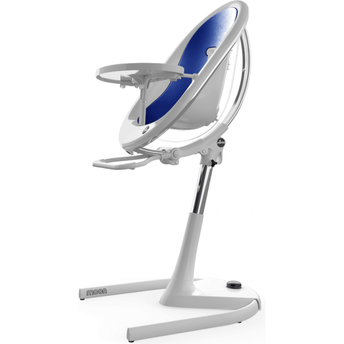 Стульчик для кормления MIMA MOON WHITE - FULL SET White / R. Blue H104RH-CL-RB-R